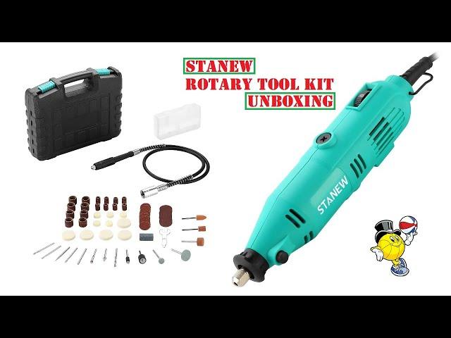 STANEW Rotary Tool Kit with Flex Shaft - 102pcs - Unboxing