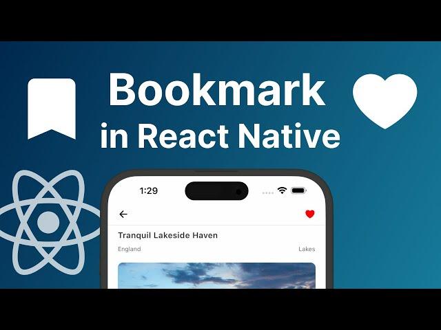 Implement Bookmark Feature in React Native | Wishlist | Favourites | React Native for Beginners