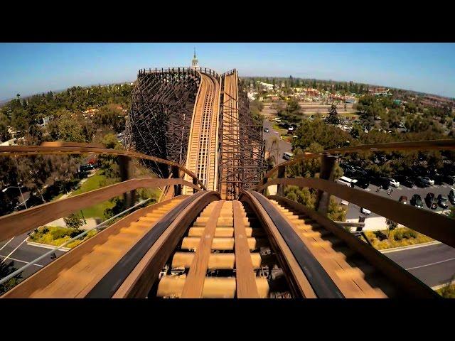 GhostRider Wooden Roller Coaster POV HD 1080p Knott's Berry Farm