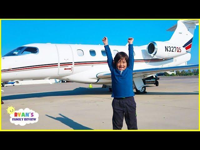 Ryan flying on a private airplane for the first time!!!