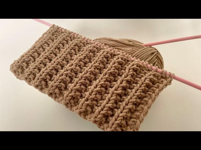 THIS IS THE EASIEST KNITTING STITCH TO MAKE A SCARF, HARNESS AND SWEATER @TricôArtedeAmar