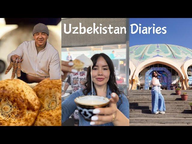 Uzbekistan vlog, daily life in Tashkent, Chorsu market, street food, bread baking, fruits season