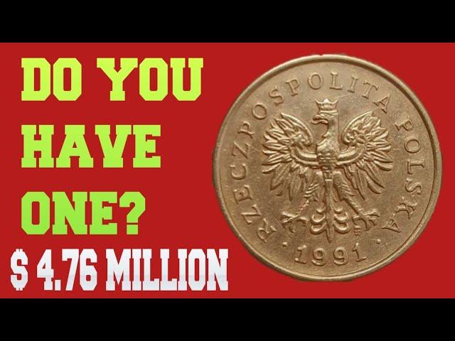 Top MOST VALUABLE RARE 1991 Poland 2 Groszy Coin History Design $ 4.67 Million big money#coin#money