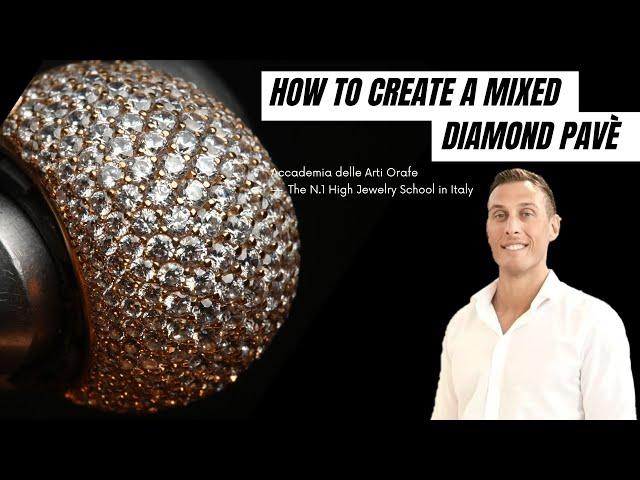 How to create a diamond pavè - Come creare un pavè di diamanti su fascia bombata - Jewellery school