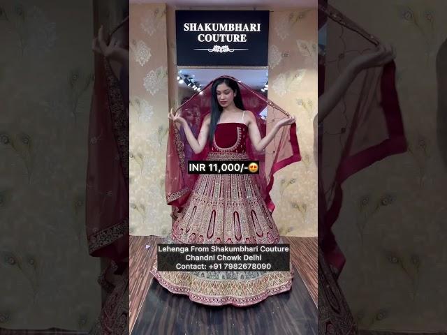 Affordable Bridal Lehenga CholiShopping in Chandni Chowk#shorts #bride #wedding #lehenga