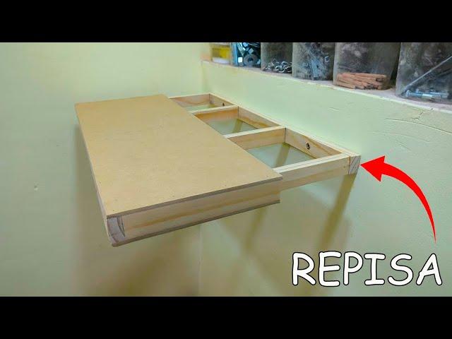 ¿COMO HACER UNA REPISA FLOTANTE? Tu Mismo Sin Mucha HERRAMIENTA? #diy #repisas   - LUIS LOVON