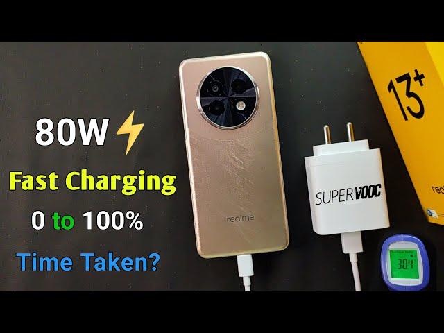 Realme 13+ 5G Charging Test | 80w SuperVooc | 0 to 100% Time Realme 13 Plus battery charge