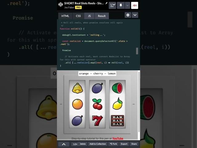 Javascript Slot Machine #javascript #webdevelopment #programming #code #slots