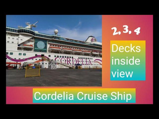 Cordelia Cruise Ship || 2, 3, 4 Decks inside view 