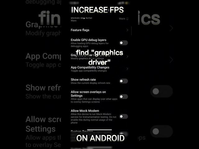 increase fps & reduce lag in mobile games / devices