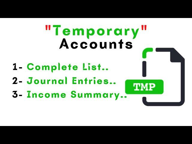 Temporary accounts in accounting