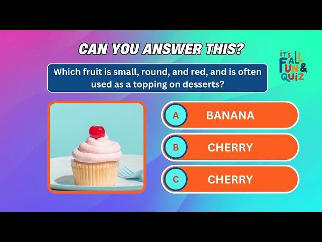 21 Fun Fruits & Vegetables Quiz for Kids | Interactive Food Trivia