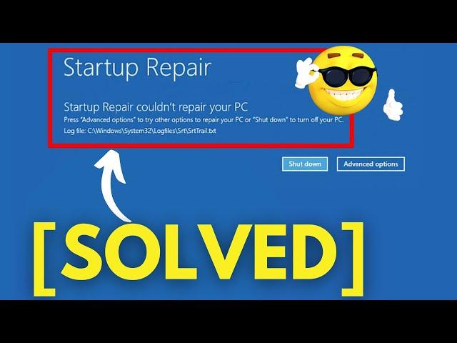 Startup Repair Couldn't Repair Your PC Windows 10 || Automatic Repair Couldn't Repair Your PC