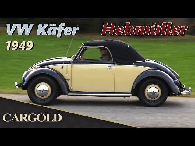 VW Beetle Hebmüller Cabriolet, 1949, the holy grail - With cardboard cover letter and complete hi...