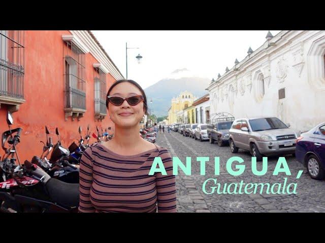 ANTIGUA, GUATEMALA Travel Vlog  | cafe hopping, hiking Pacaya, touring an organic farm, and MORE!