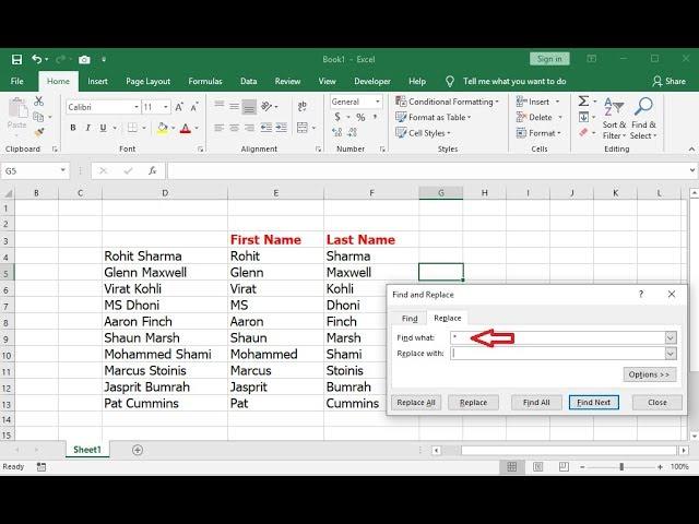 No Formula-Separate First Name & Last Name in MS Excel