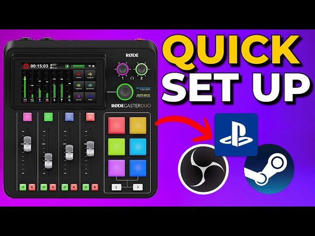 Rodecaster Duo Quick Setup | PC, Console, and OBS Guide