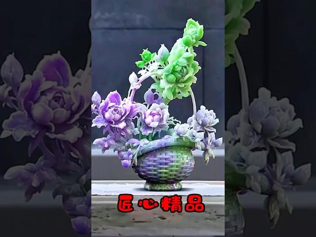 國色天香，花開富貴 #翡翠 #玉石珠宝 #翡翠玉 #jade #民间手艺人 #玉佩 #painting #古玉收藏 #art #翡翠手鐲 #玉石设计 #翡翠雕刻 #翡翠定制 #翡翠擺件 #翡翠玉石#玉