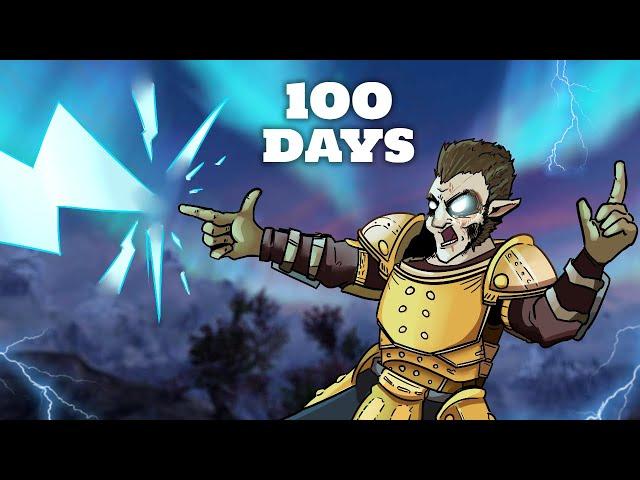 I Spent 100 Days In Skyrim Legendary Difficulty Becoming A Master Destruction Mage (Skyrim Movie)