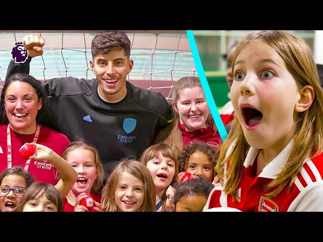 Kai Havertz SURPRISES community volunteers and kids at The Arsenal Hub