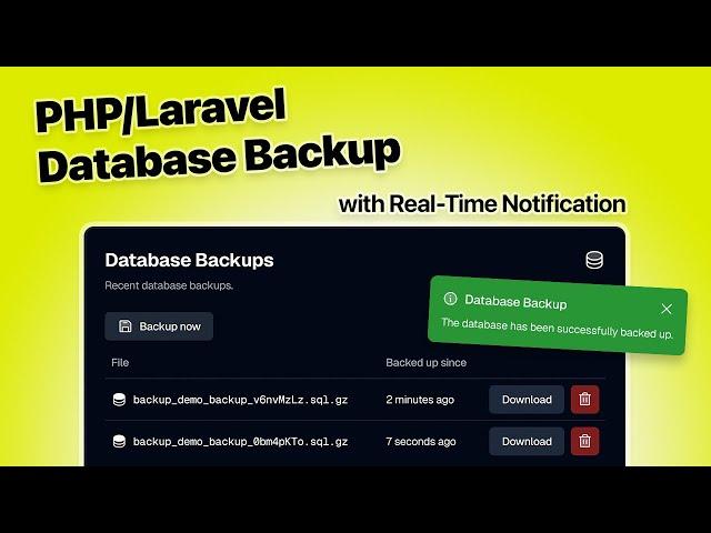 One-Click Database Backups in PHP: Using Laravel Queue Jobs & Real-Time Notifications