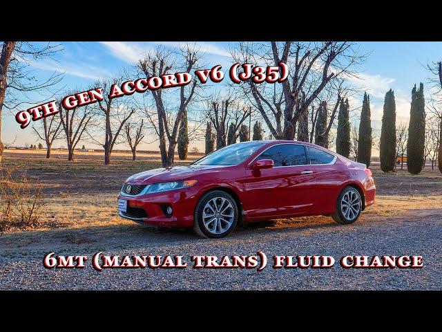 How to: 9th Gen Accord V6 manual trans fluid change