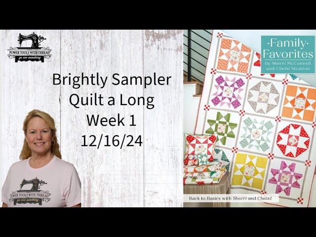 Week 1, Pt 2 Brightly Sampler Quilt a Long (QAL), Cutting & Stitching the Album Mosiac Block