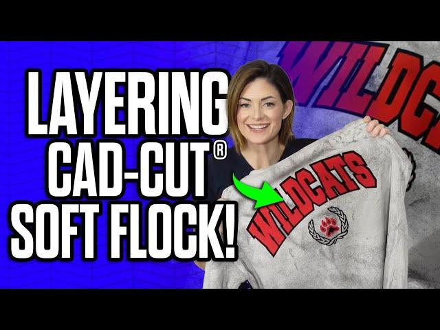 How To Layer CAD CUT® Soft Flock | Unique Textured HTV For Printing on Apparel