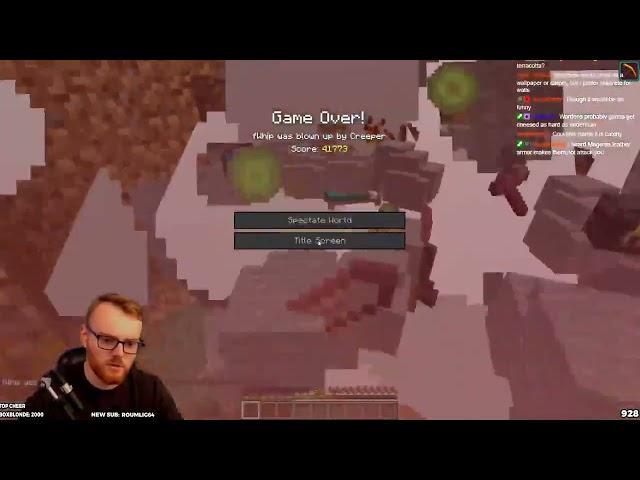 fWhip's WORST death in HARDCORE Minecraft...