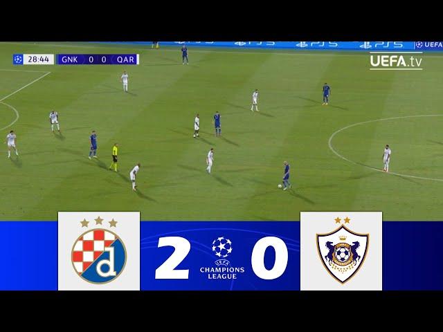 GNK Dinamo Zagreb protiv FK Qarabağ [2-0] | UEFA Liga prvaka Playoff 2024/25 | Vrhunci utakmice!