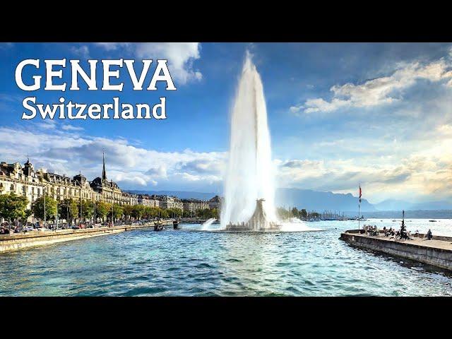  Walking in GENEVA 4K, Switzerland