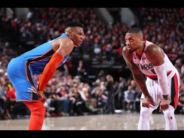 Russell Westbrook, Damian Lillard Get in Heated Exchange During OKC-Blazers Game 2