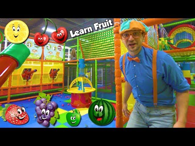 Learn Fruits with Blippi | Educational Indoor Playground Videos for Kids