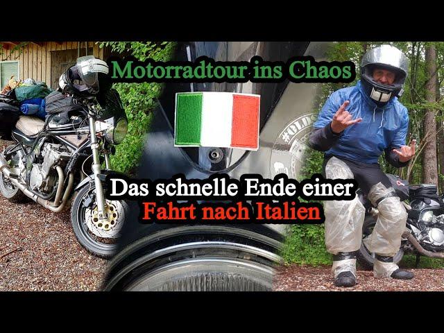 Italien Motorradtour ins Chaos: Unwetter und gesundheitliche Probleme beenden die Reise.