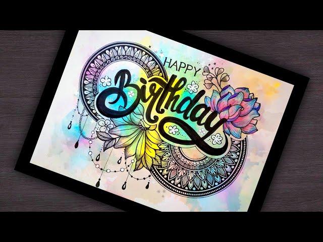 happy birthday mandala art|easy mandala art|drawing|flower mandala art @VennilaYLCreations