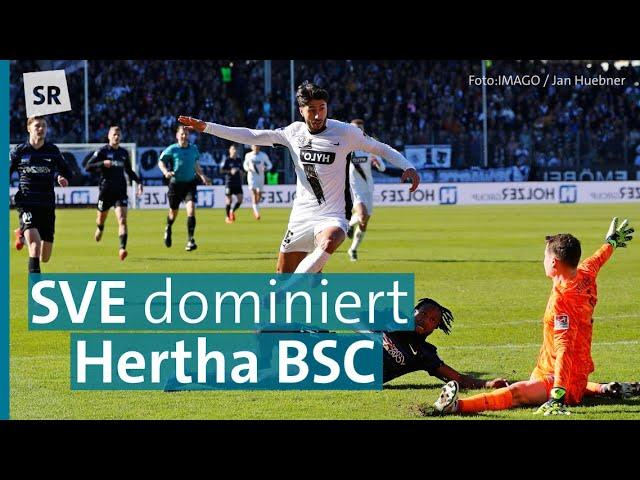 Fußball, 2. Bundesliga: SV 07 Elversberg feiert Heimsieg gegen Hertha BSC