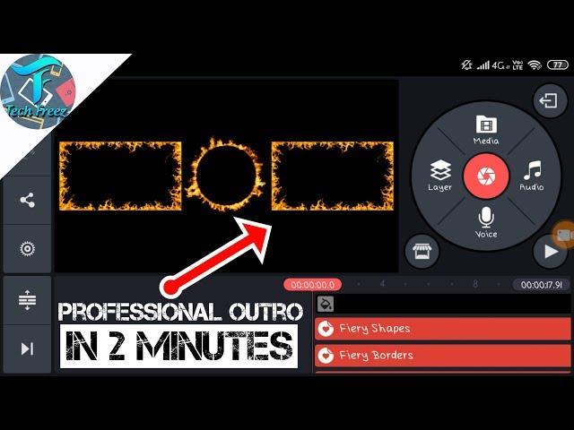 How To Make Cool Outro/End Screen Template On Android kinemaster editing || TechFreez