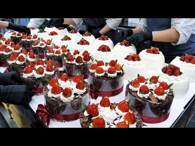 Outstanding visual! korean best fresh cream cake with various fruit BEST 5 - korean street food