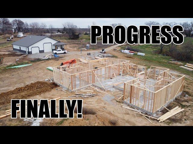 We Finally Start Framing the House! [Bonus] Drone Footage!