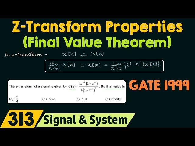 Properties of Z-Transform (Initial Value Theorem)