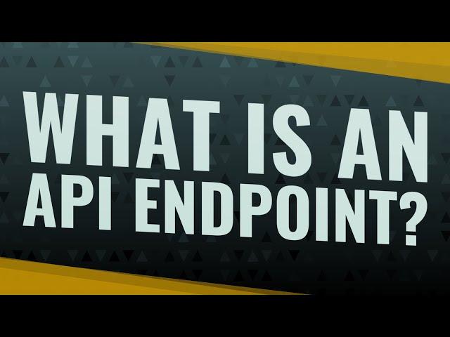 What is an API endpoint?