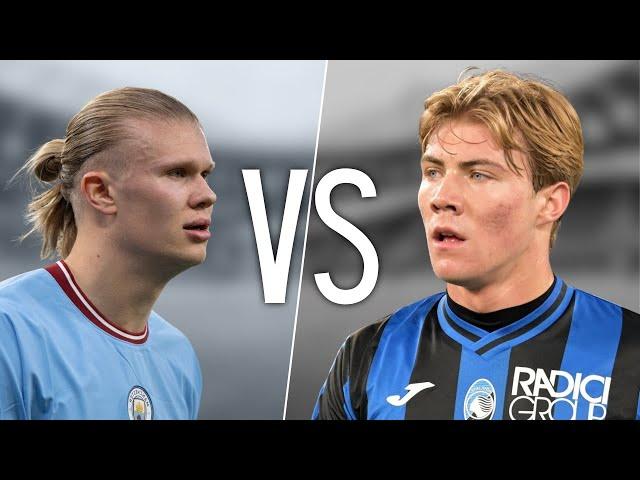 Erling Haaland VS Rasmus Hojlund - Who Is Better? - Crazy Goals Skills & Dribbles - 2023 - HD