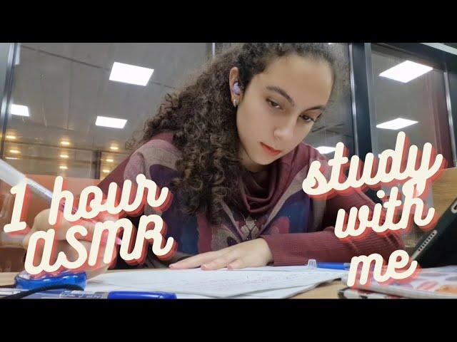 1 Hour ASMR Study With Me in the Library | No Talking, Relaxing Ambience