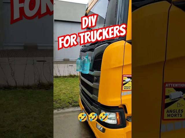 No Front Mirror? Try This Trucking Lifehack!  #truckdriver #diy #lkw #camion #bigrig #idea #smart