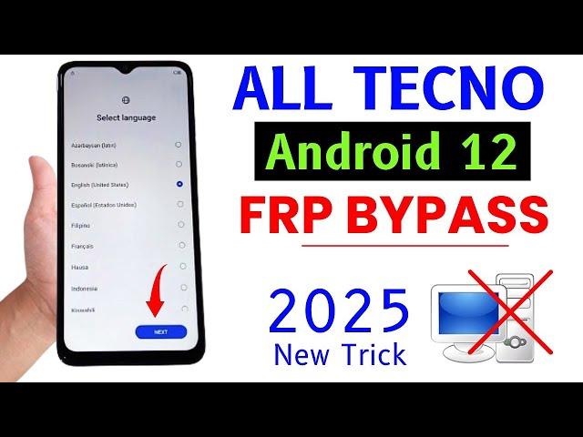 All Tecno Android 12 Frp Bypass 2025 | Apps Not Working - Without Activity Launcher - Without Pc