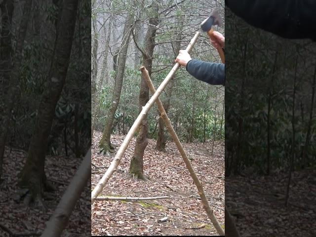 Building Survival Shelter in the Woods! Bushcraft Camp / Primitive Technology