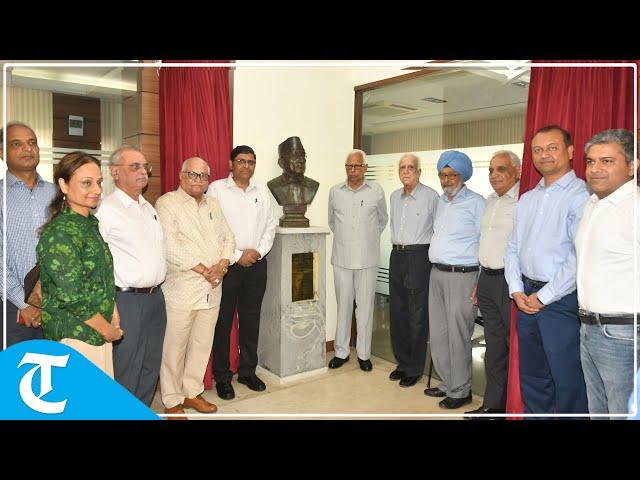 Bust of Kalinath Ray, The Tribune's legendary Editor-in-Chief, unveiled