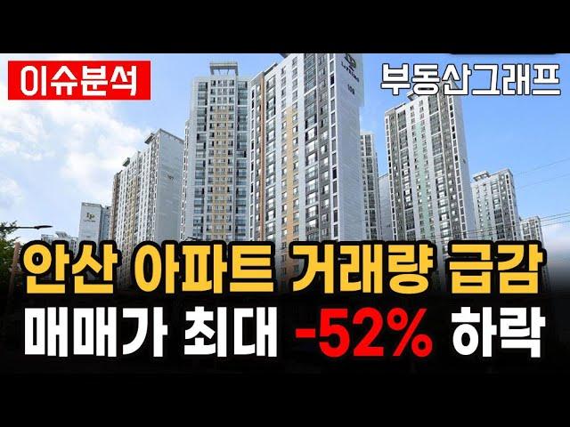 안산시 아파트 최대 -52% 폭락. 거래량 급감으로 공인중개사 폐업 속출. 경기도 안산 APT 하락이 가장 큰 10곳. #전망 #급매물 #갭투자 #분양가 #전세가