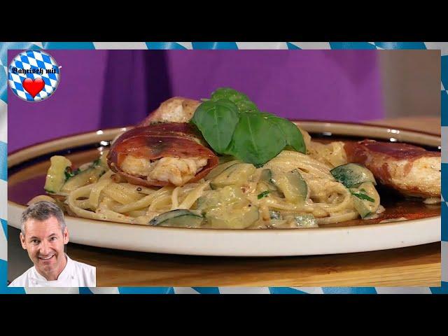 Christian Henze - Cremige Linguine mit Burrata, Honig & Zitronen Hähnchen