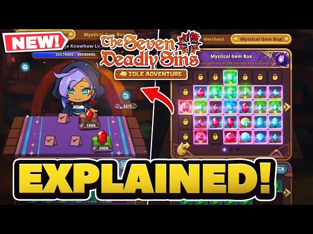 MYSTICAL GEM BOX EXPLAINED! New Merchant System! | 7DS: Idle Adventure!